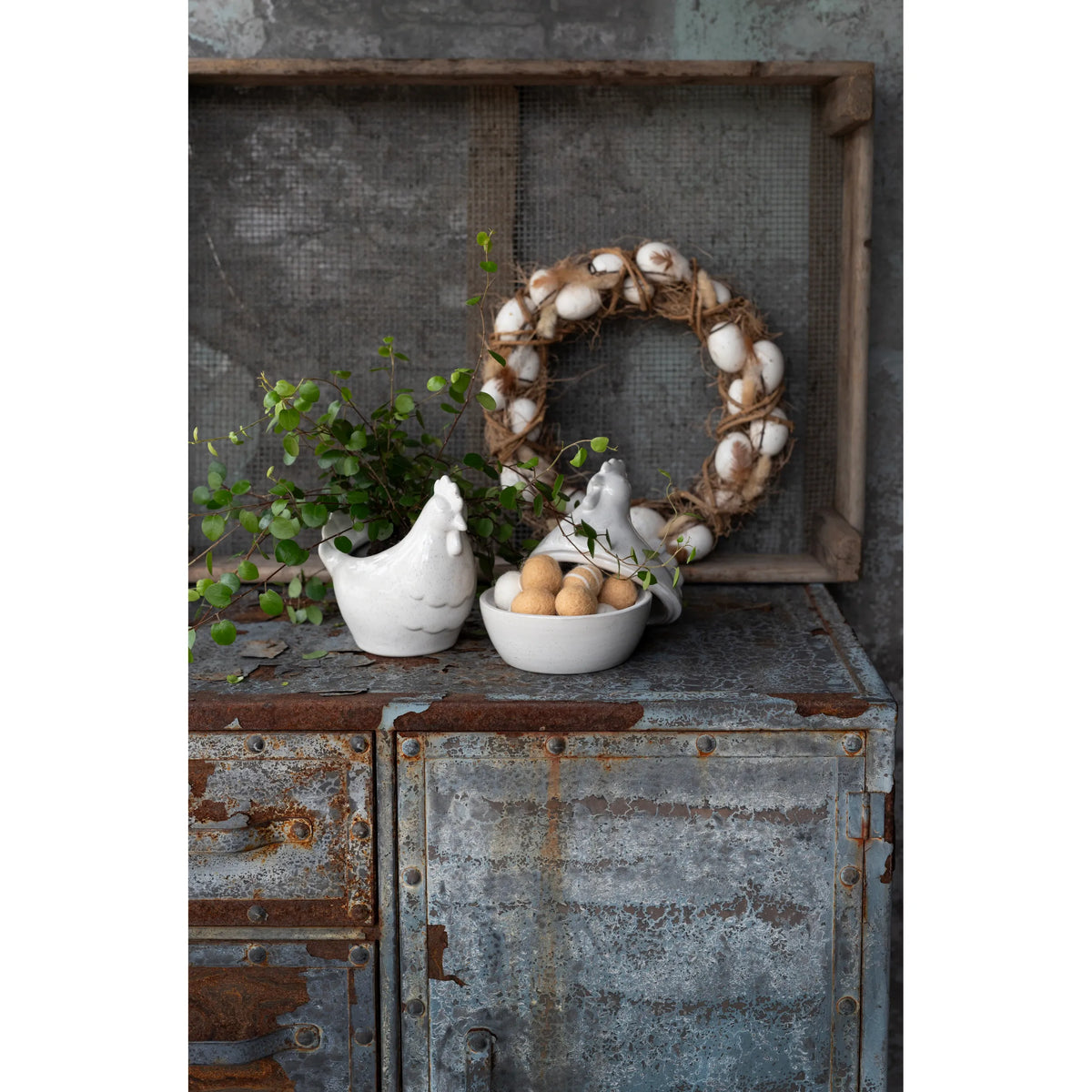 Κασπώ HEA Hen - Πορσελάνη Off White Ø8,5 x 17 x 11 x 15 cm HintsDeco