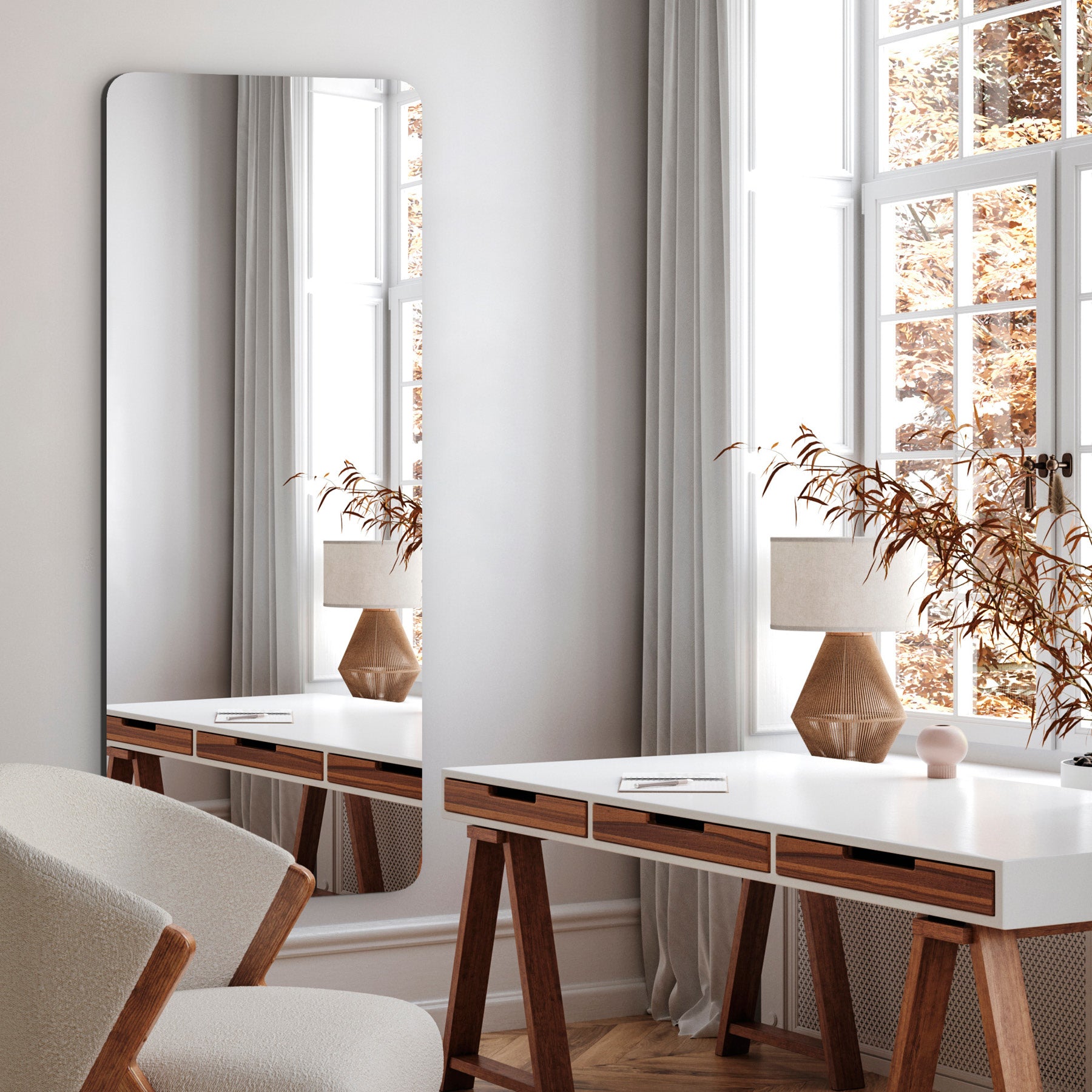 INCADO Καθρέφτης Καθρέφτης Τοίχου Sleek Γυαλί 40X120 cm Διάφανος Clear INCADO