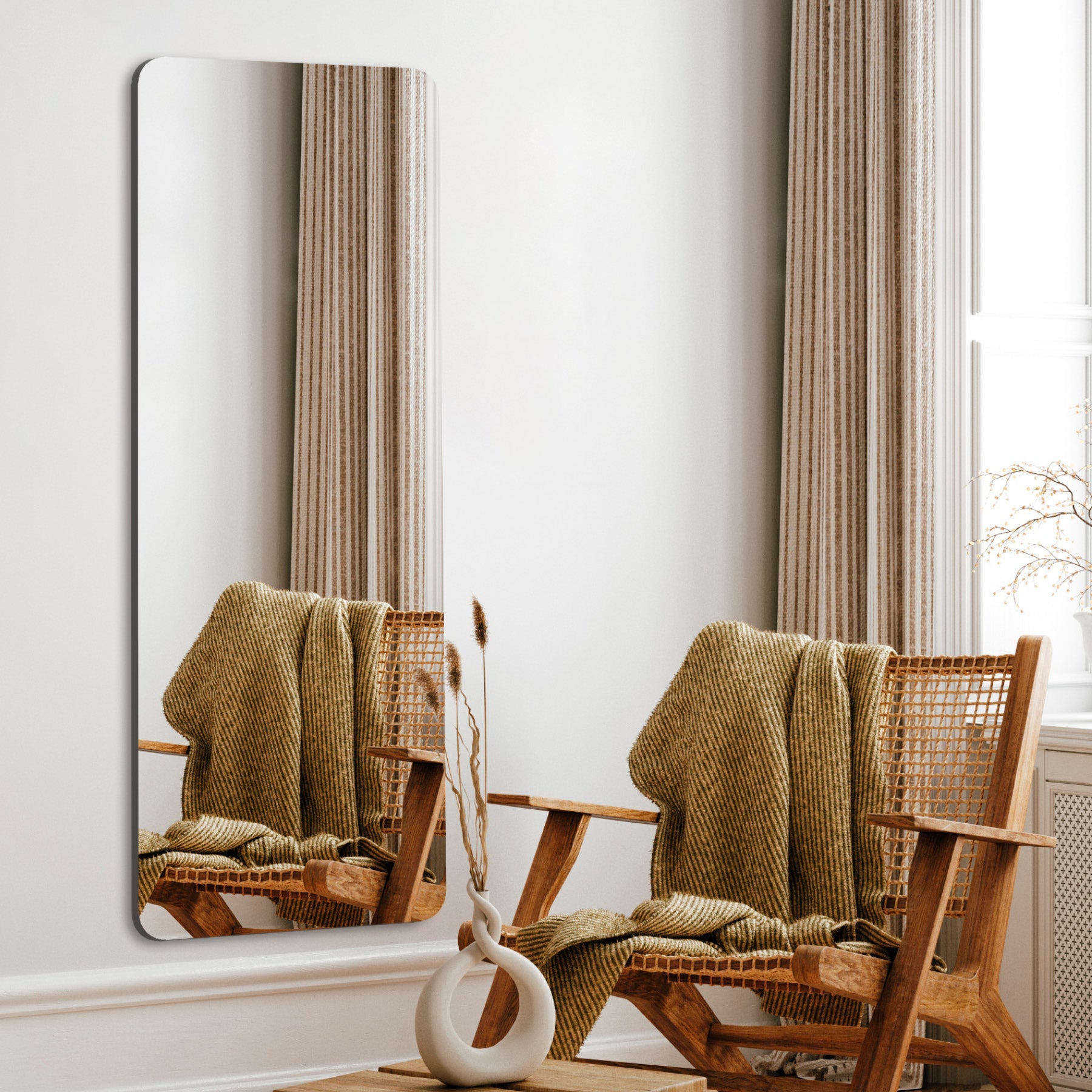 INCADO Καθρέφτης Καθρέφτης Τοίχου Sleek Γυαλί 40X120 cm Διάφανος Clear INCADO