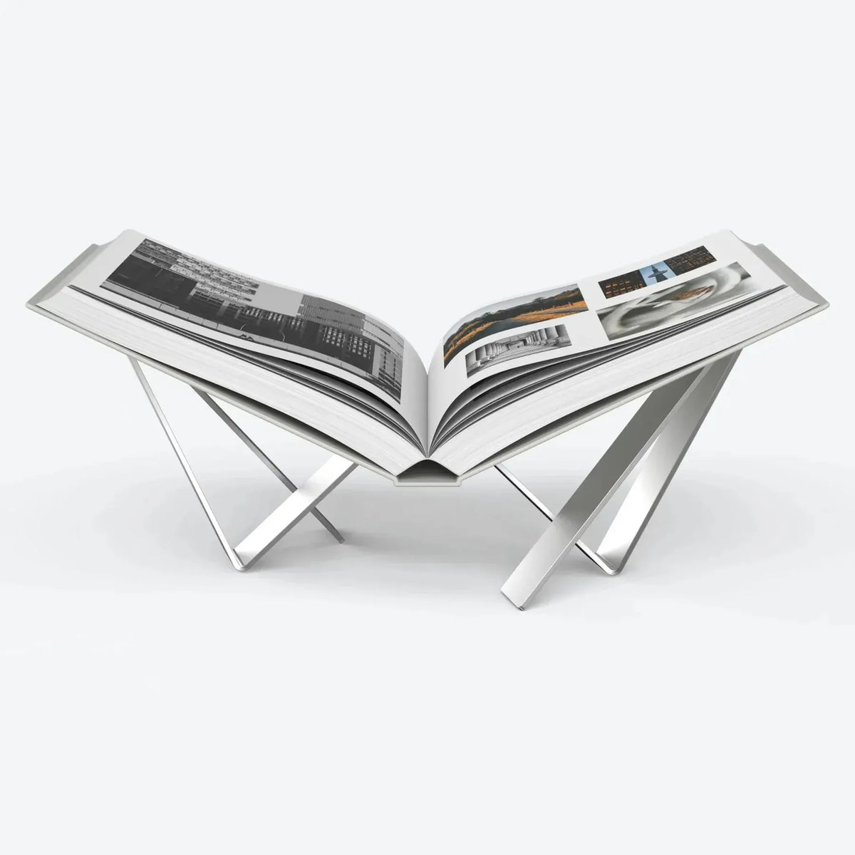 Βιβλιοστάτης 2.0 - Ατσάλινος Ασημί 37 x 21 x 15 cm HintsDeco