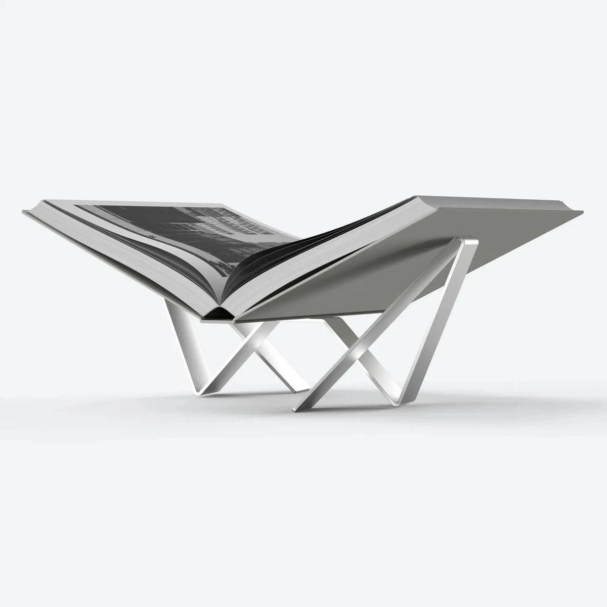 Βιβλιοστάτης 2.0 - Ατσάλινος Ασημί 37 x 21 x 15 cm HintsDeco