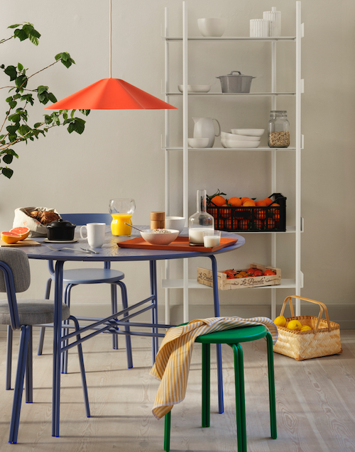 Broste Copenhagen Επιδαπέδιο Φωτιστικό Φωτιστικό Οροφής Skirt Pendant Μεταλλικό Πορτοκαλί Ø60xH15cm Broste Copenhagen