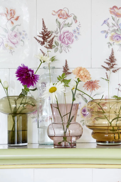 HINTSDECO Βάζο Βάζο BASE Γυάλινο Πράσινο 18x20cm Hintsdeco Collection