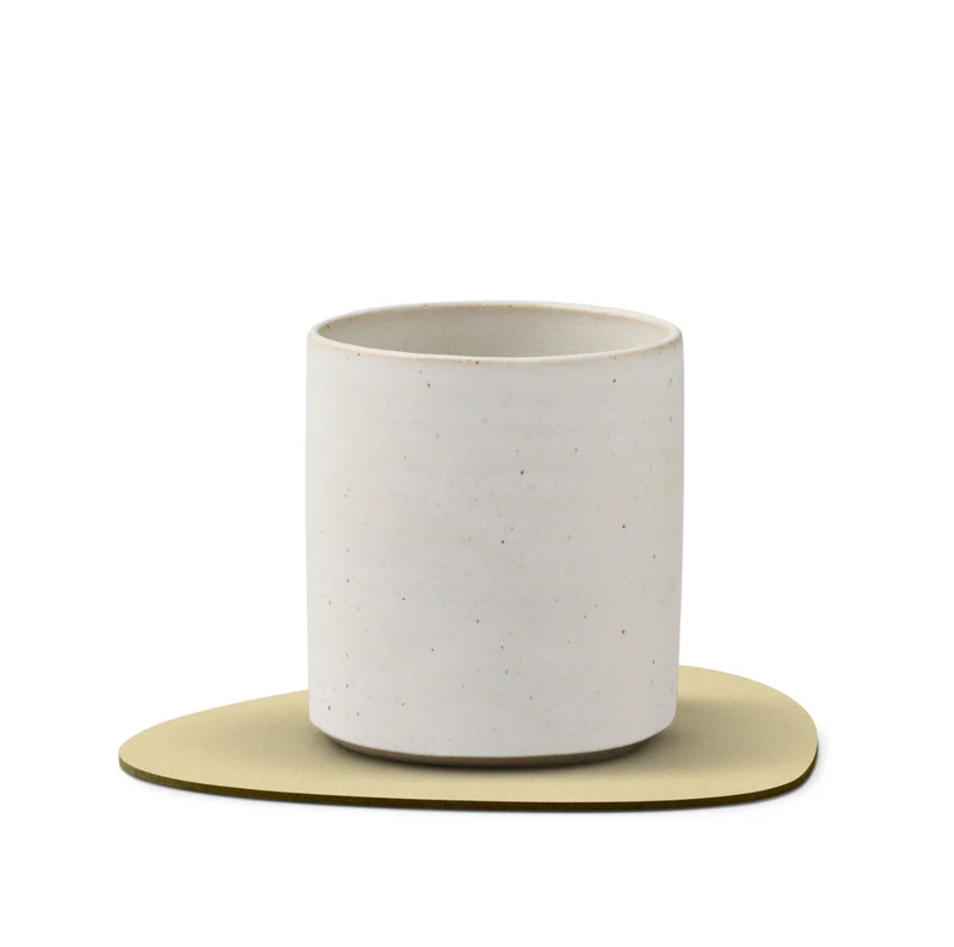 LIND DNA Σουβέρ Σουβέρ Glass Mat Curve Nupo / Ανακ. Δέρμα Sorbet Κίτρινο 11x13 cm LIND DNA