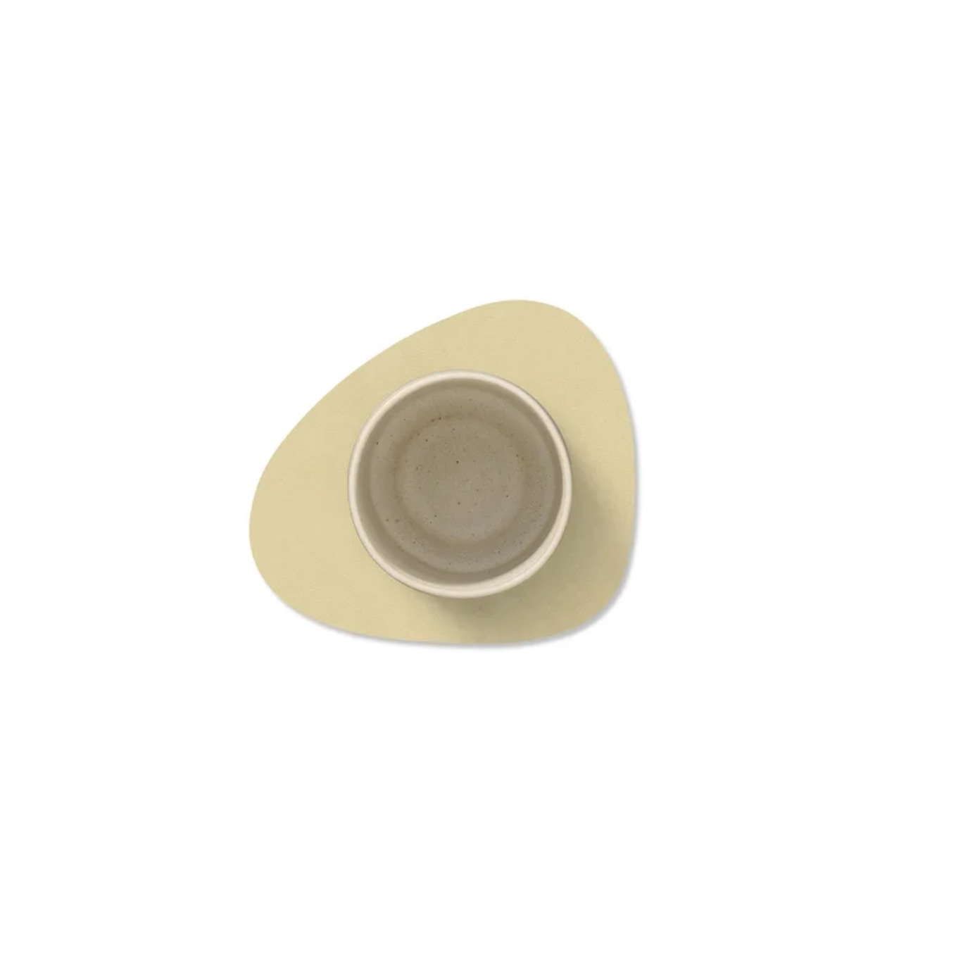 LIND DNA Σουβέρ Σουβέρ Glass Mat Curve Nupo / Ανακ. Δέρμα Sorbet Κίτρινο 11x13 cm LIND DNA