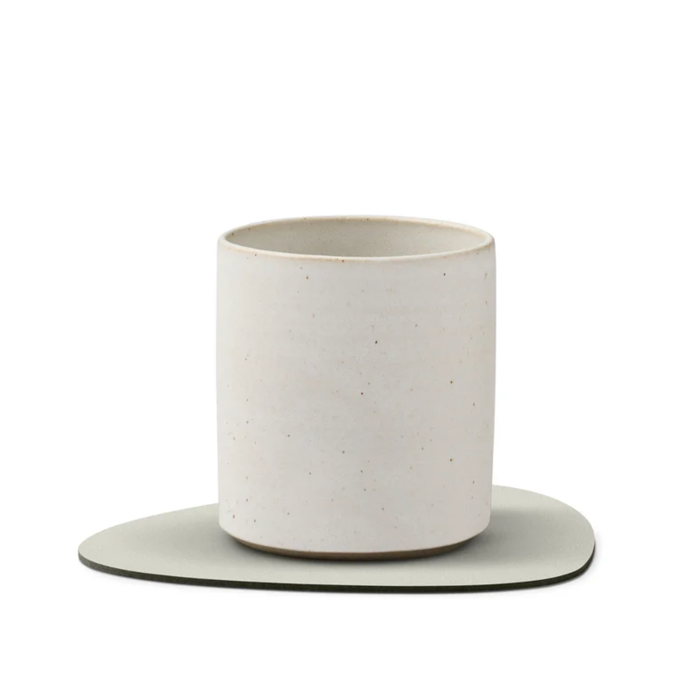 LIND DNA Σουβέρ Σουβέρ Glass Mat Curve Nupo / Ανακ. Δέρμα Linen Υπόλευκο 11x13 cm LIND DNA