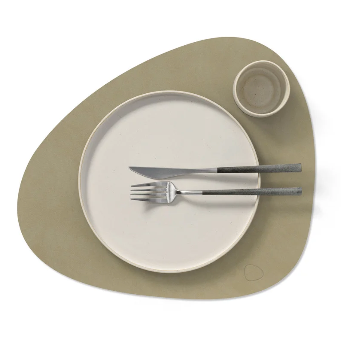 LIND DNA Σουπλά Σουπλά Dinner Mat Curve Nupo / Ανακ.Δέρμα Λαδί 37x44 cm LIND DNA