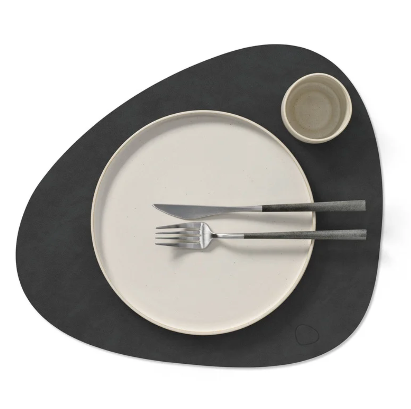 LIND DNA Σουπλά Σουπλά Dinner Mat Curve Nupo / Ανακ.Δέρμα Μαύρο 37x44 cm LIND DNA