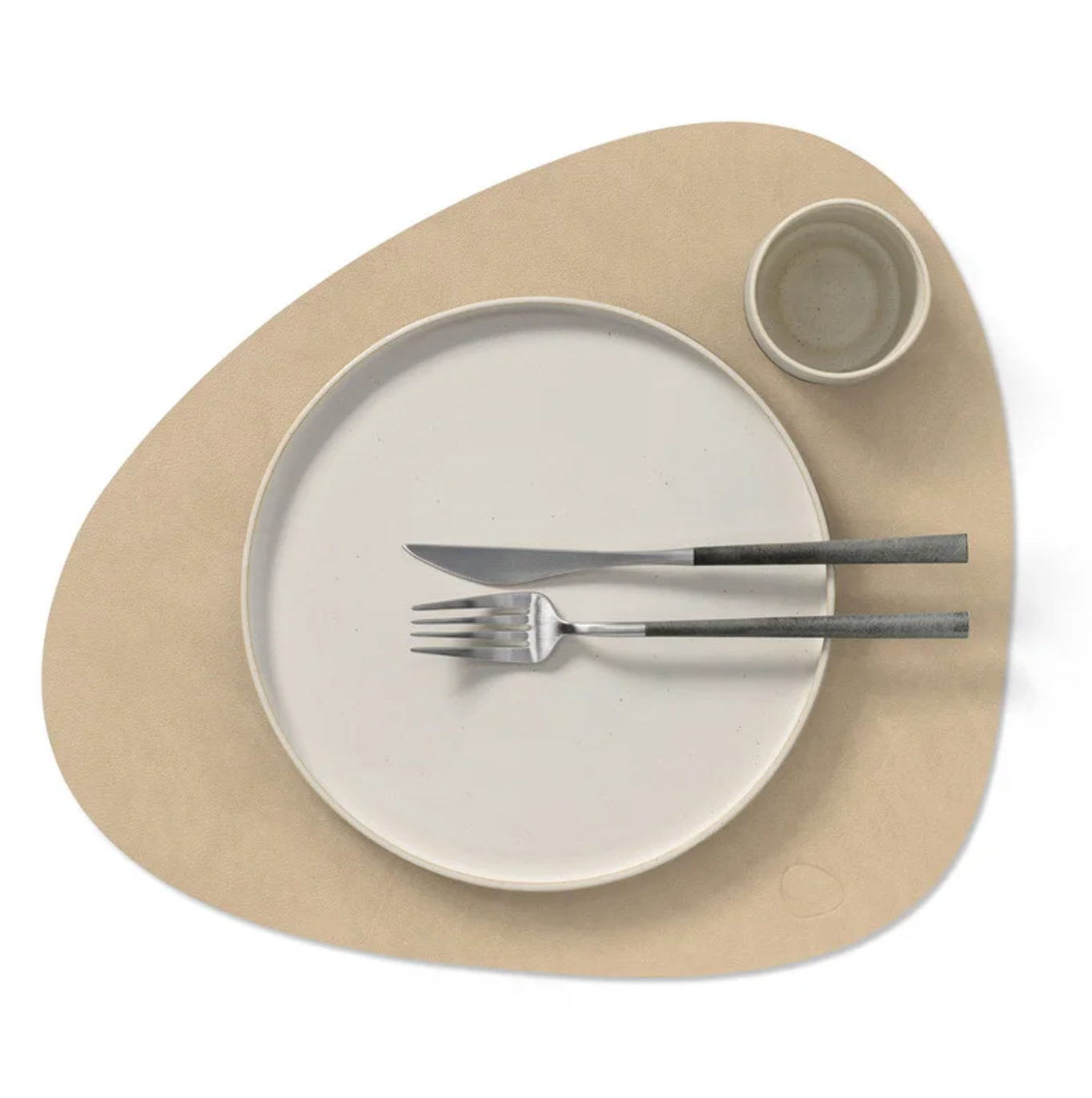 LIND DNA Σουπλά Σουπλά Dinner Mat Curve Nupo / Ανακ.Δέρμα Μπέζ 37x44 cm LIND DNA