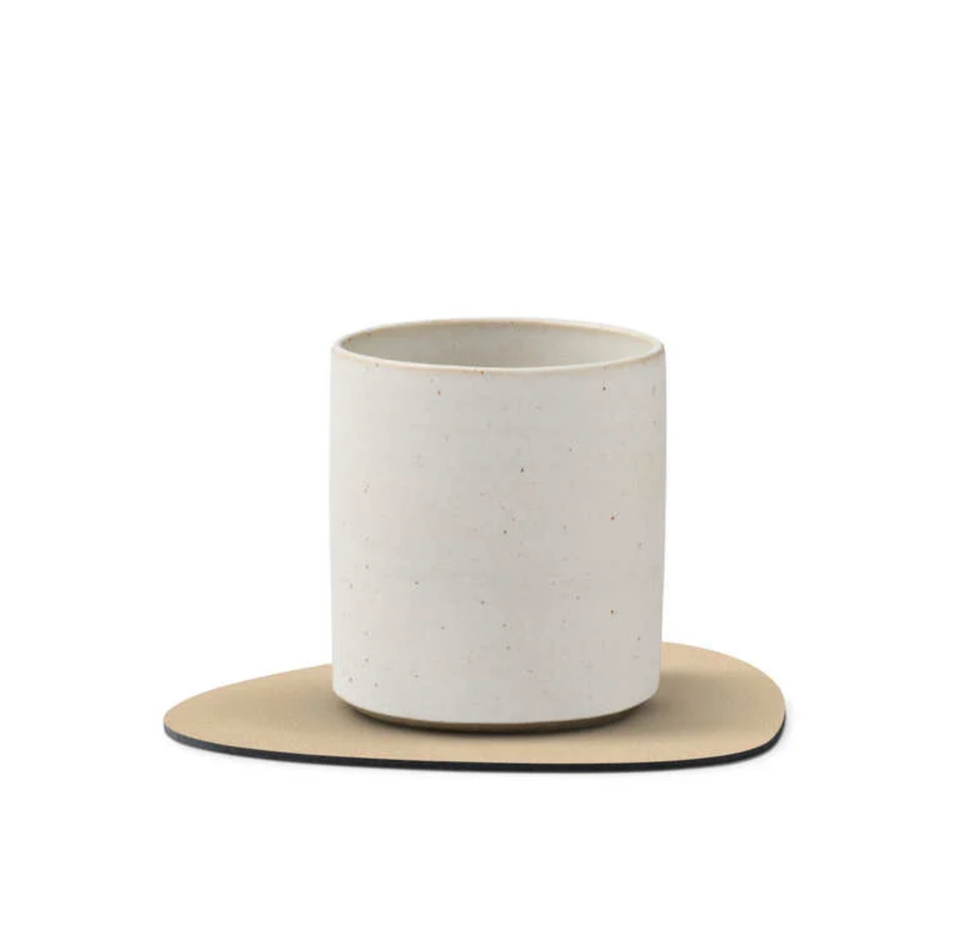 LIND DNA Σουβέρ Σουβέρ Glass Mat Curve Nupo / Ανακ. Δέρμα Μπεζ 11x13 cm LIND DNA