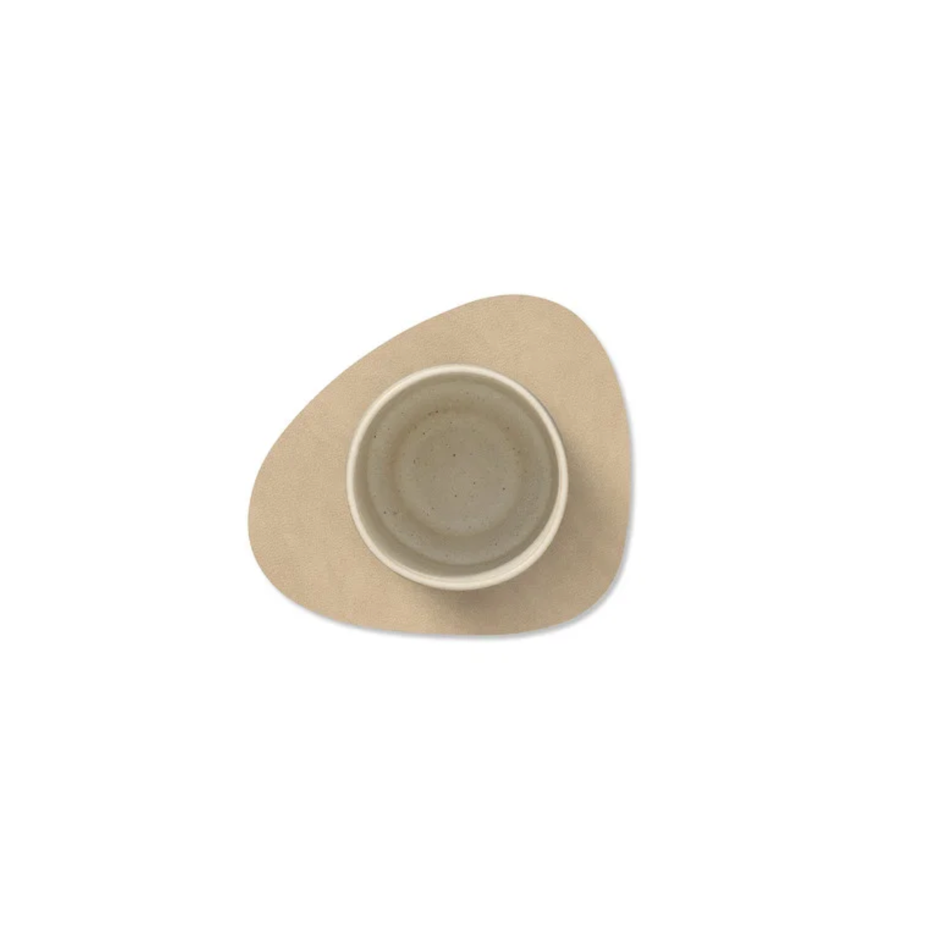 LIND DNA Σουβέρ Σουβέρ Glass Mat Curve Nupo / Ανακ. Δέρμα Μπεζ 11x13 cm LIND DNA