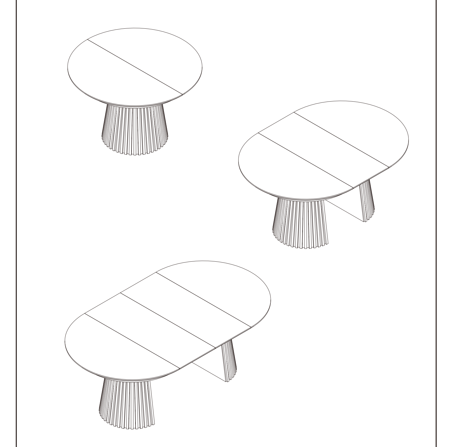 Τραπεζαρία Osaka - Καπλαμάς Δρυός MDF Φυσική Απόχρωση Με Επεκτάσιμες Επιφάνειες Ø120 x H75 cm HOUSE NORDIC