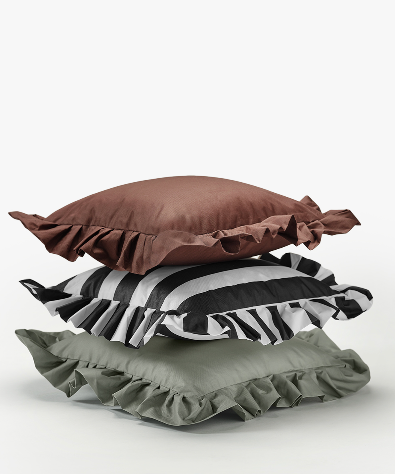 GARDEN GLORY Μαξιλάρι Μαξιλάρι Κήπου Ruffle Πράσινο H45 x W45cm 100% OEKO-TEX Polyester Garden Glory