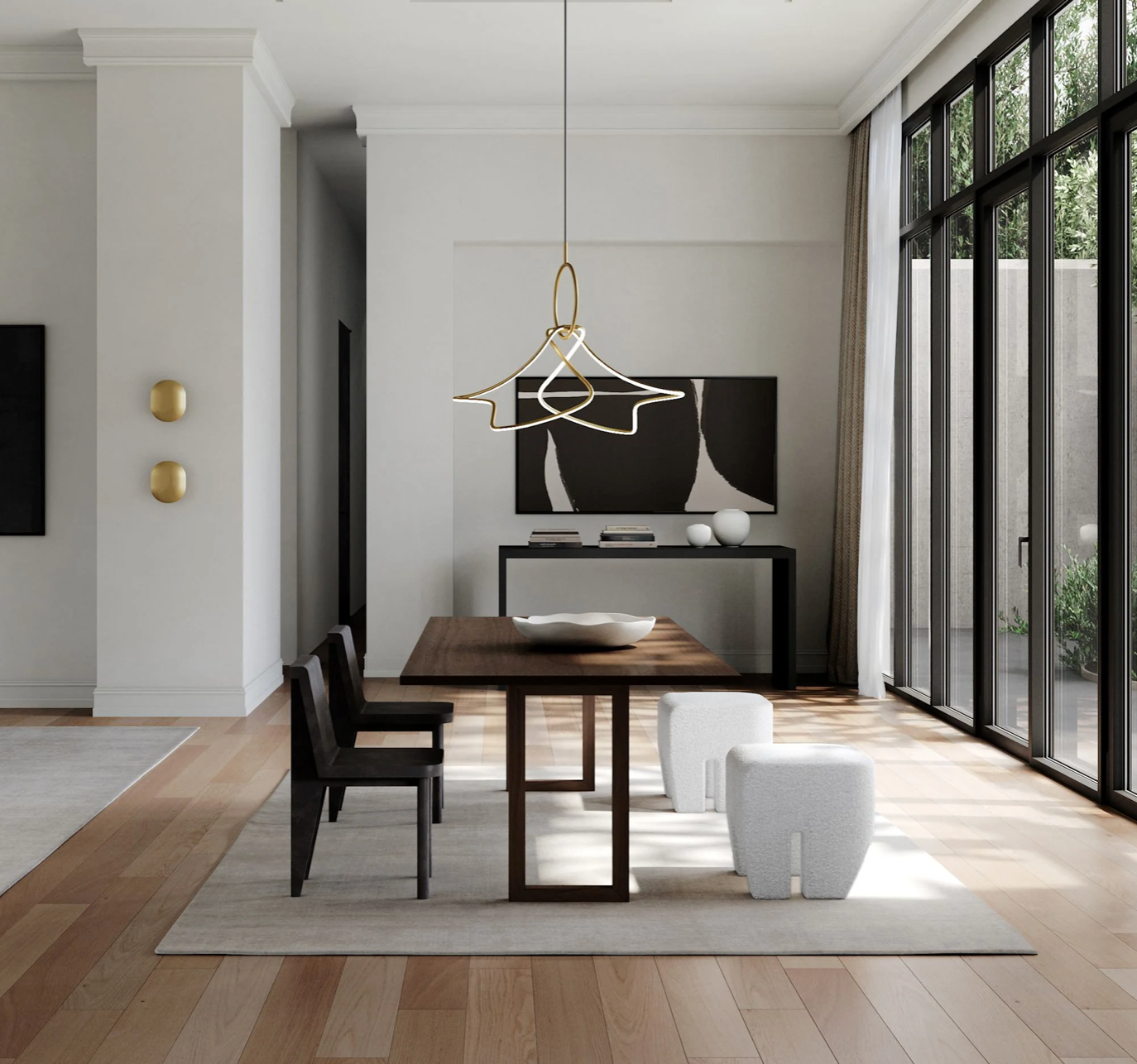 101 COPENHAGEN Διακοσμητικός Δίσκος Πιατέλα Native Tray, Hexa Κεραμικό Άσπρο Birch H9,5cm x W 44,5 cm x L45 cm 101 COPENHAGEN