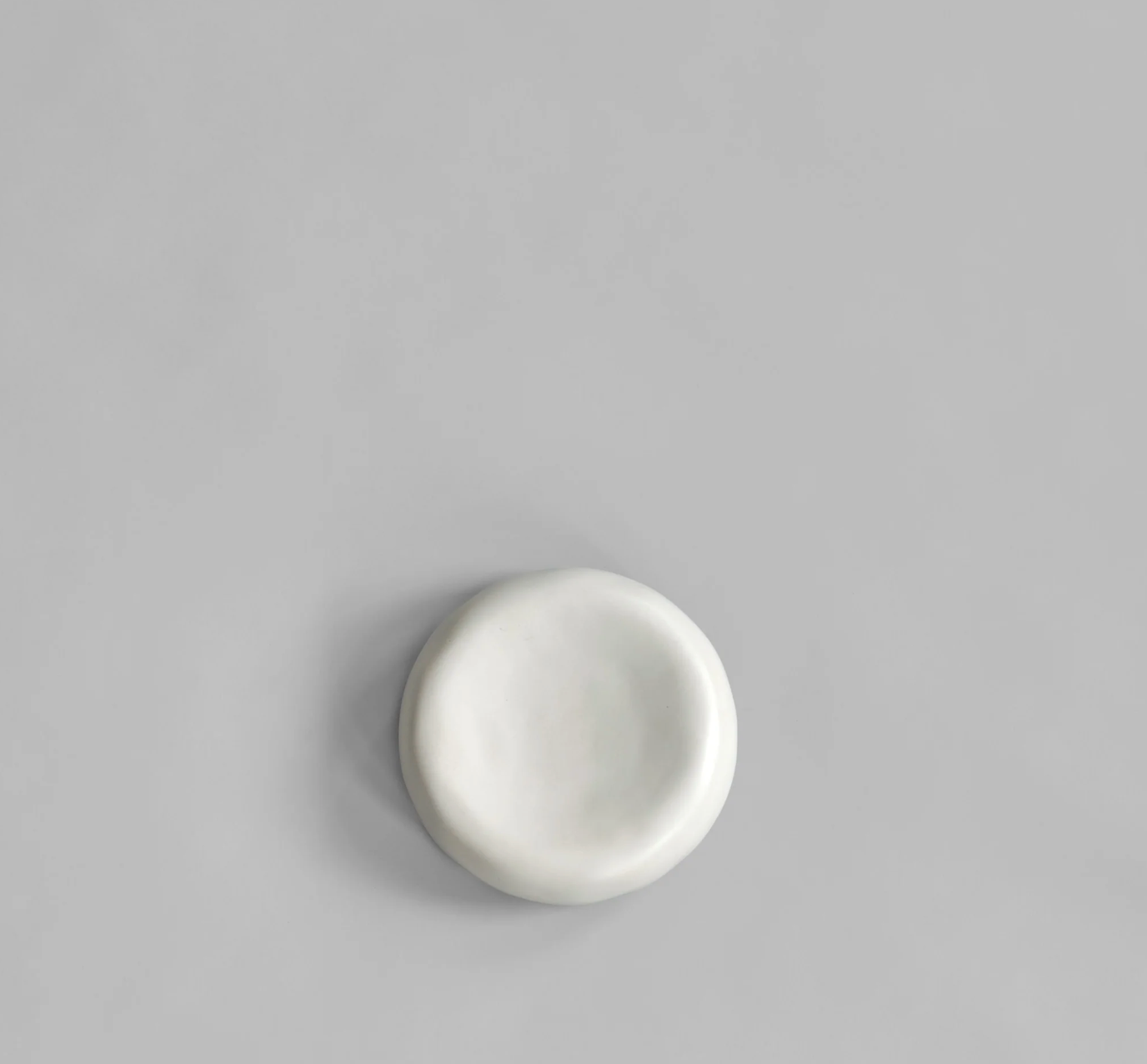 101 COPENHAGEN Διακοσμητικός Δίσκος Πιάτο Native Tray Fat Κεραμικό Άσπρο Birch H7cm x W20 cm x L20 cm 101 COPENHAGEN