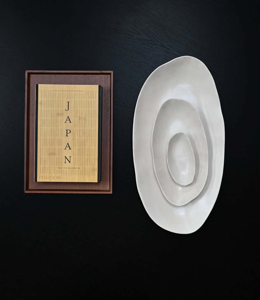101 COPENHAGEN Διακοσμητικός Δίσκος Πιατέλα Native Oval Tray, Big Κεραμικό Άσπρο Birch H4cm x W26cm x L50 cm 101 COPENHAGEN