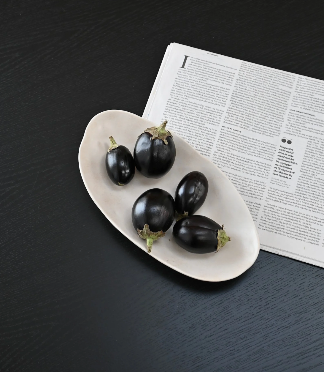 101 COPENHAGEN Διακοσμητικός Δίσκος Πιατέλα Native Oval Tray, Medio Stoneware Άσπρο Birch L30/ W16/ H3,5 cm 101 COPENHAGEN