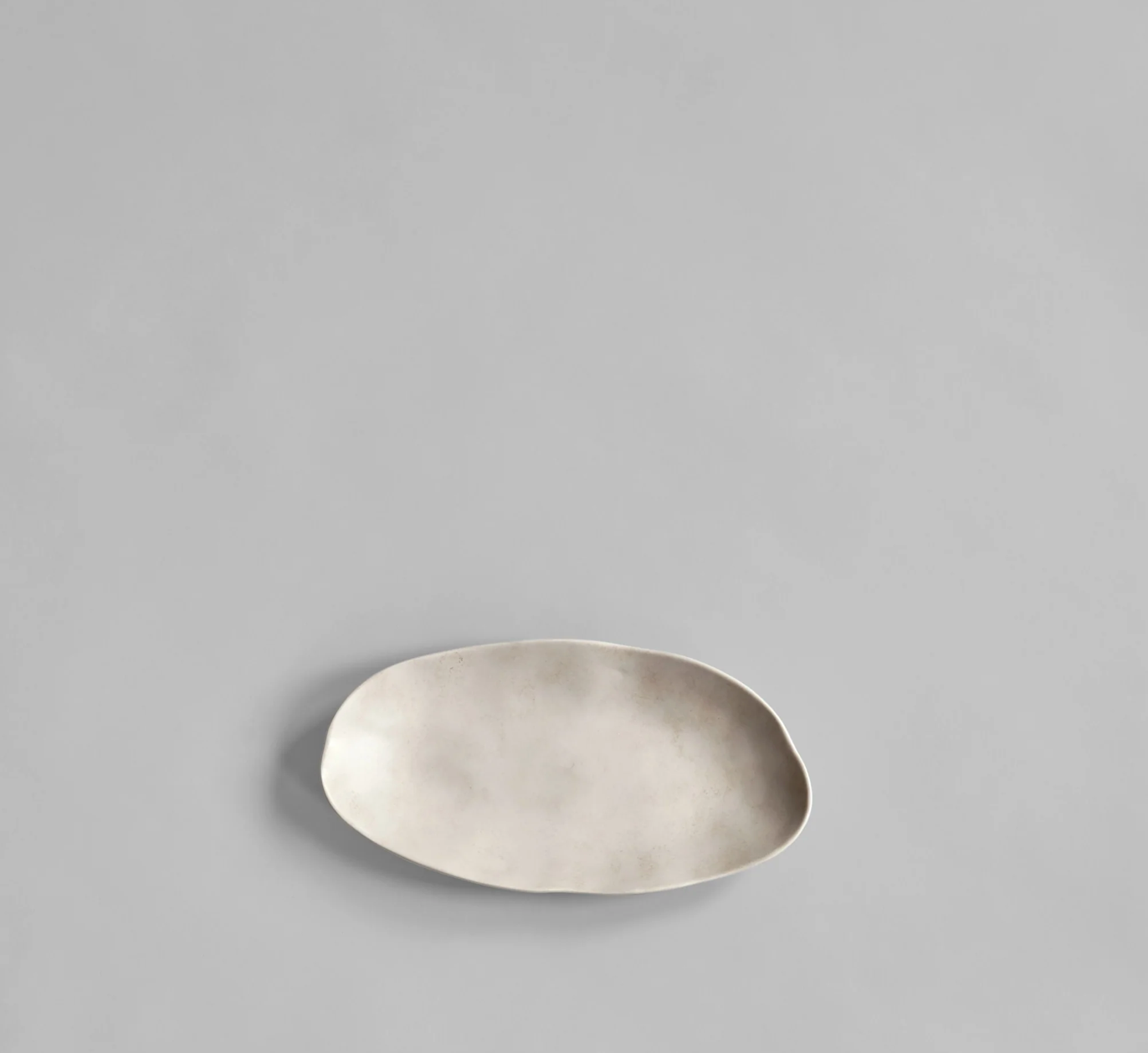 101 COPENHAGEN Διακοσμητικός Δίσκος Πιατέλα Native Oval Tray, Medio Stoneware Άσπρο Birch L30/ W16/ H3,5 cm 101 COPENHAGEN