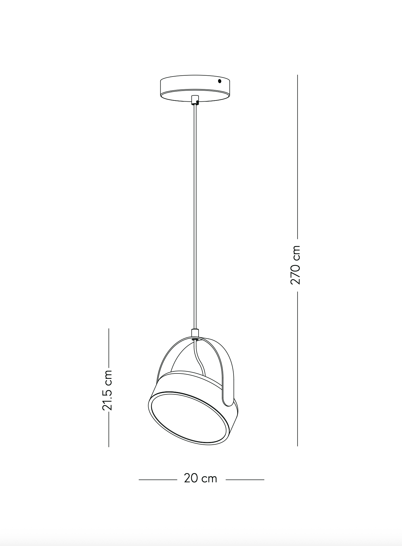 Stage Φωτιστικό Οροφής Μεταλλικό Μπλε LED 22x20xh27cm HUBSCH