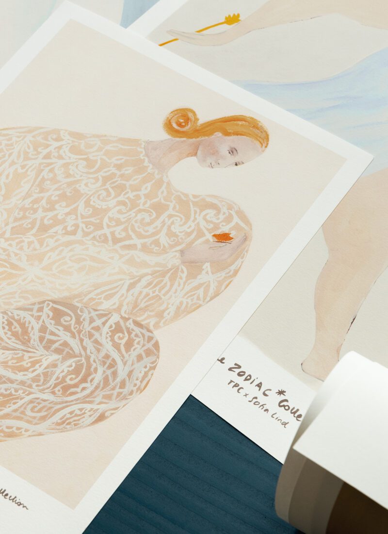 THE POSTER CLUB Poster Πόστερ Aries - Μπεζ 30 x 40 cm THE POSTER CLUB