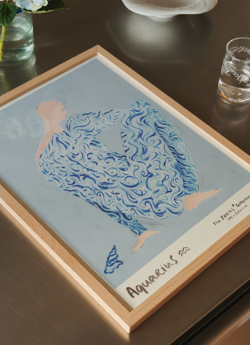 THE POSTER CLUB Poster Πόστερ Aquarius - Γαλάζιο 30 x 40 cm THE POSTER CLUB