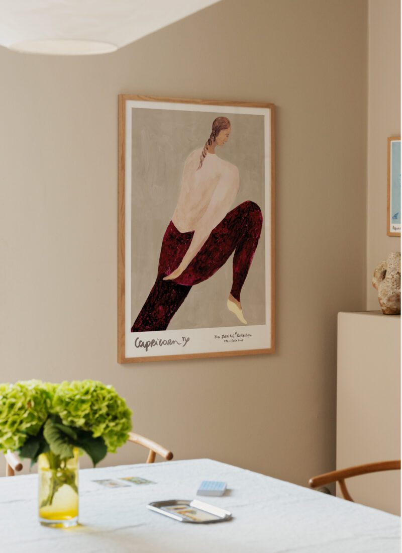 THE POSTER CLUB Poster Πόστερ Capricorn - Κόκκινο Μπεζ 30 x 40 cm THE POSTER CLUB