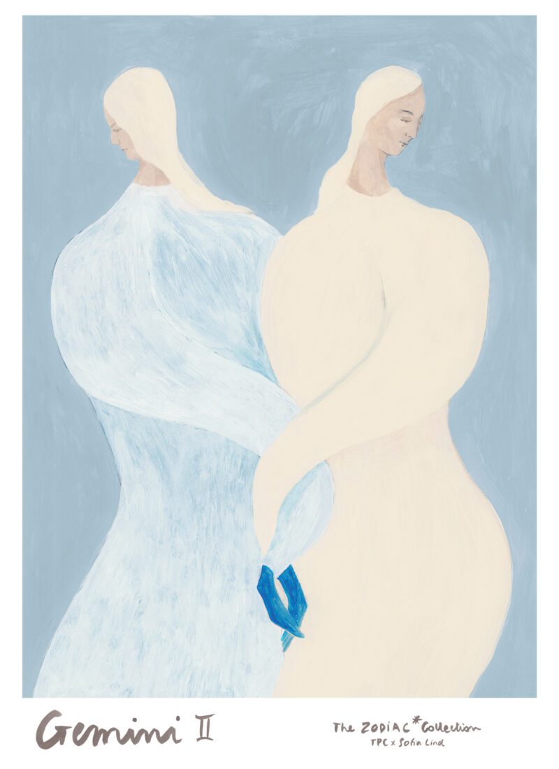 THE POSTER CLUB Poster Πόστερ Gemini - Μπεζ Γαλάζιο 50 x 70 cm THE POSTER CLUB