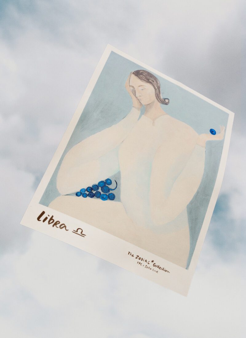 THE POSTER CLUB Poster Πόστερ Libra - Μπεζ Γαλάζιο 50 x 70 cm THE POSTER CLUB