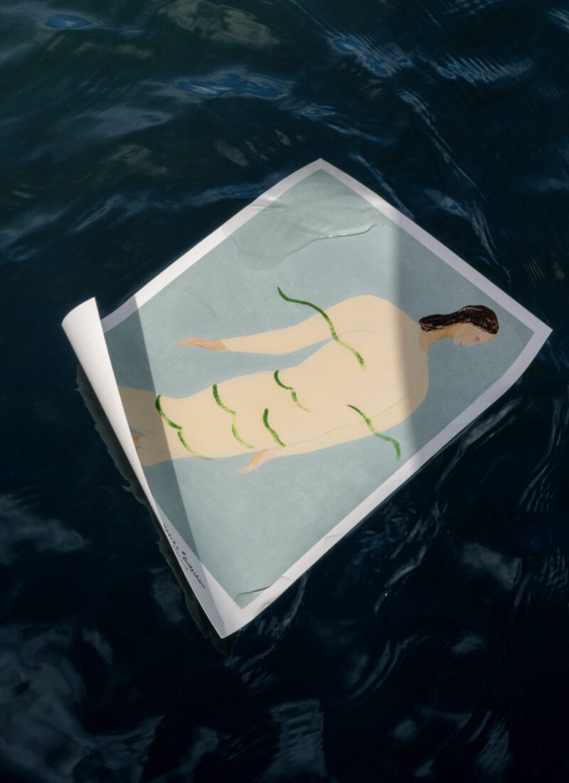 THE POSTER CLUB Poster Πόστερ Pisces - Μπεζ Γαλάζιο Πράσινο 50 x 70 cm THE POSTER CLUB