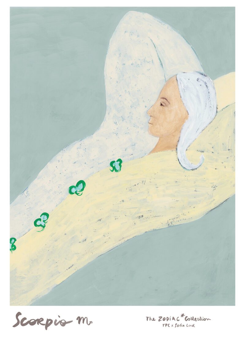 THE POSTER CLUB Poster Πόστερ Scorpio - Άσπρο Γαλάζιο Κίτρινο 50 x 70 cm THE POSTER CLUB