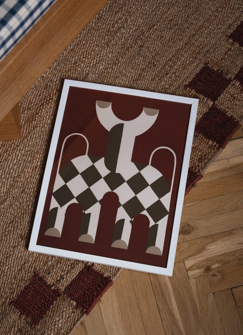 THE POSTER CLUB Poster Πόστερ Looking At You - Σκούρο Κόκκινο 50 x 70 cm THE POSTER CLUB