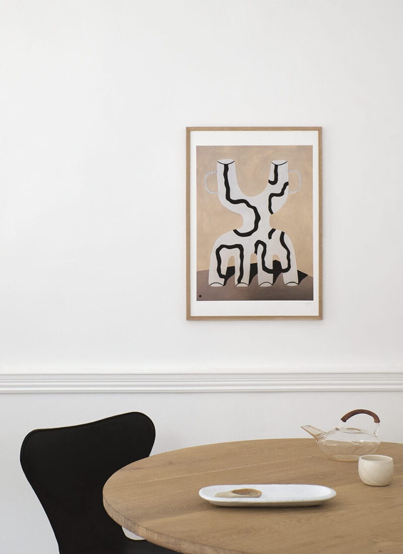 THE POSTER CLUB Poster Πόστερ Veins 02 - Μαύρο Γκρι Μπεζ 50 x 70 cm THE POSTER CLUB