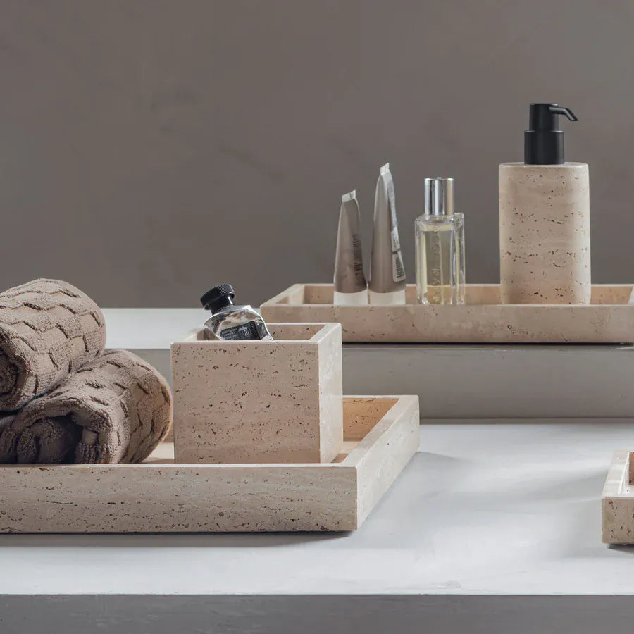 Dispenser Linen TRAVERTINE – Ø7,5 cm METTE DITMER