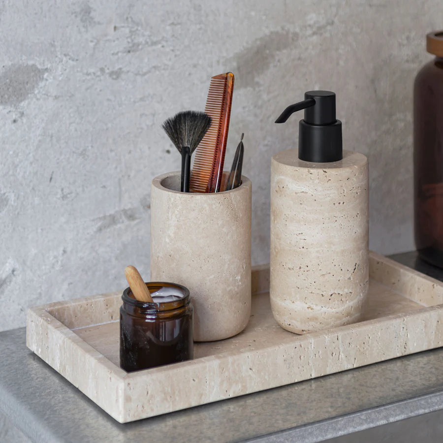 Dispenser Linen TRAVERTINE – Ø7,5 cm METTE DITMER