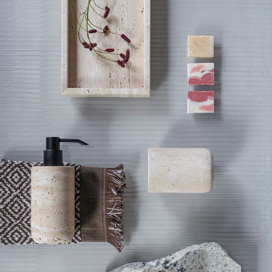Dispenser Linen TRAVERTINE – Ø7,5 cm METTE DITMER