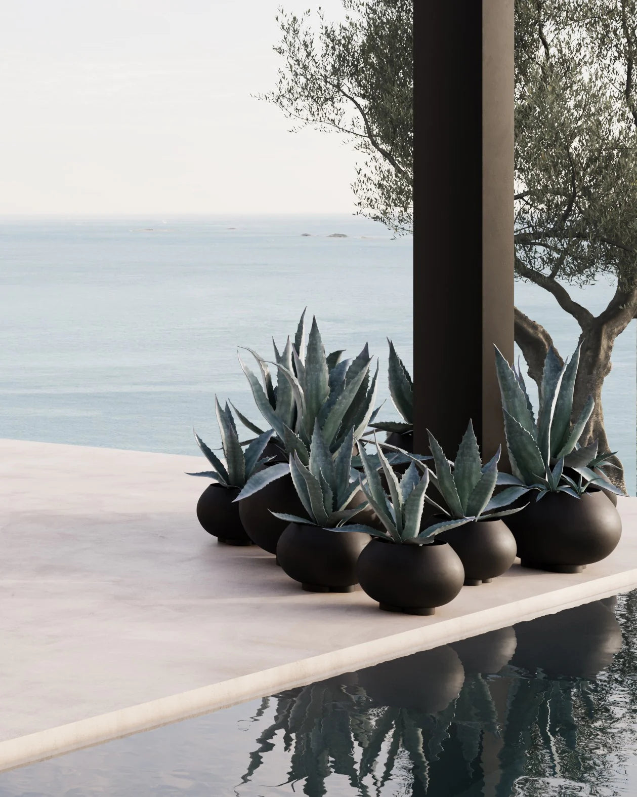 101 COPENHAGEN Τραπέζι Urchin Big Κασπώ Σκούρο Καφέ Σκυρόδεμα 56x56x40cm 101 COPENHAGEN