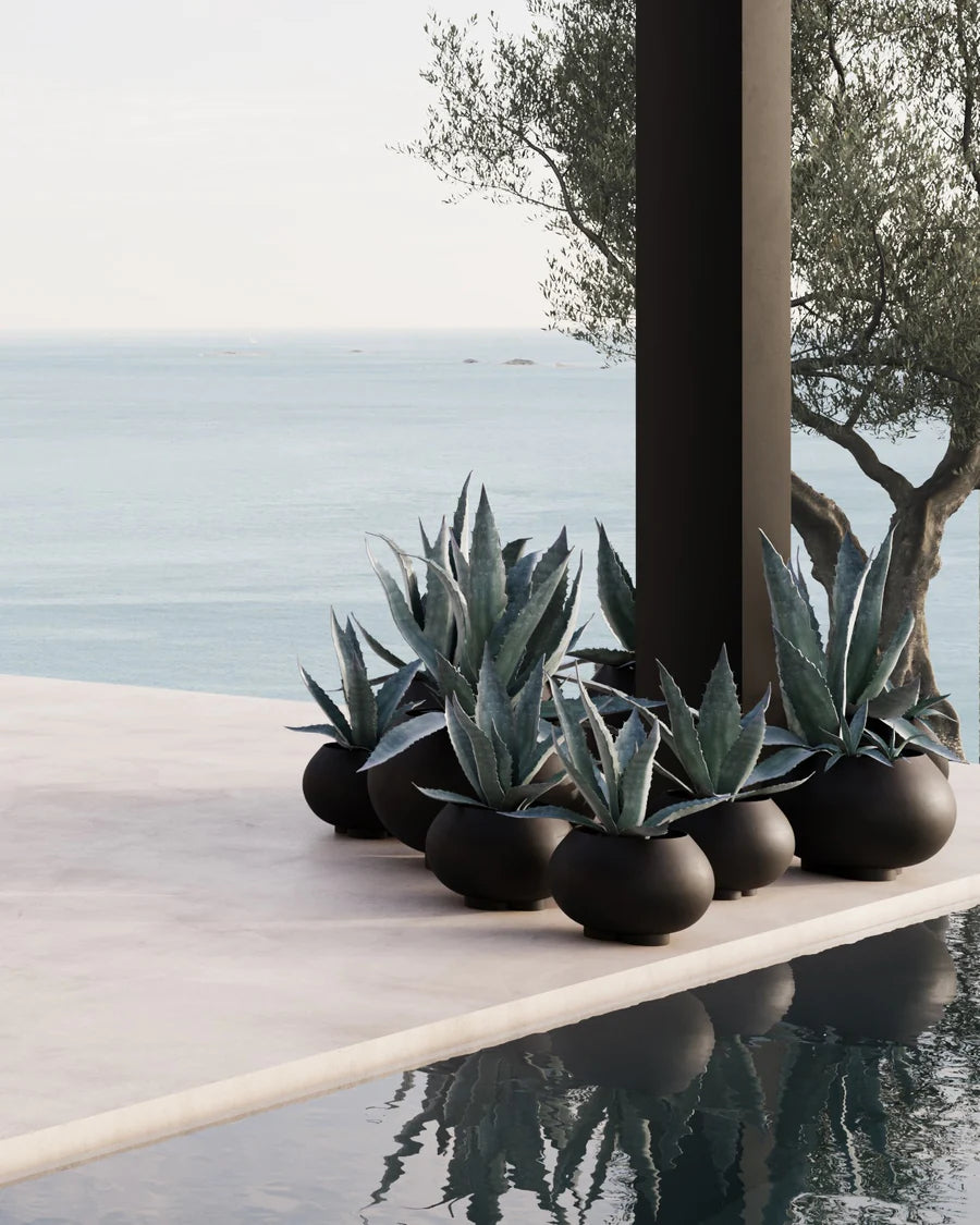 101 COPENHAGEN Κασπώ Urchin Mini Κασπώ Σκούρο Καφέ Σκυρόδεμα 35x35x24.5cm 101 COPENHAGEN