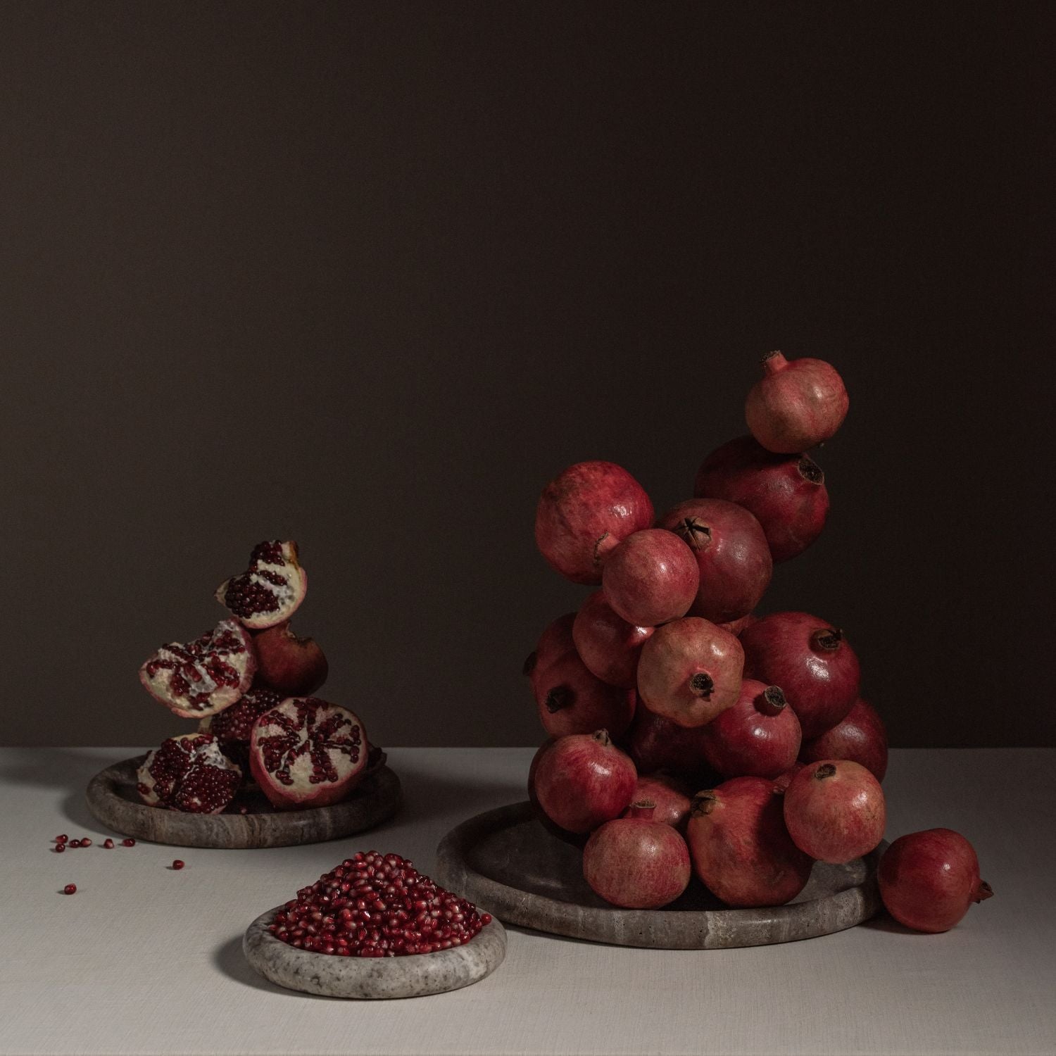 Decorative Tray - Cheese Plate Enkei Maxi Travertine Earth Grey H3x40x40cm 101 COPENHAGEN