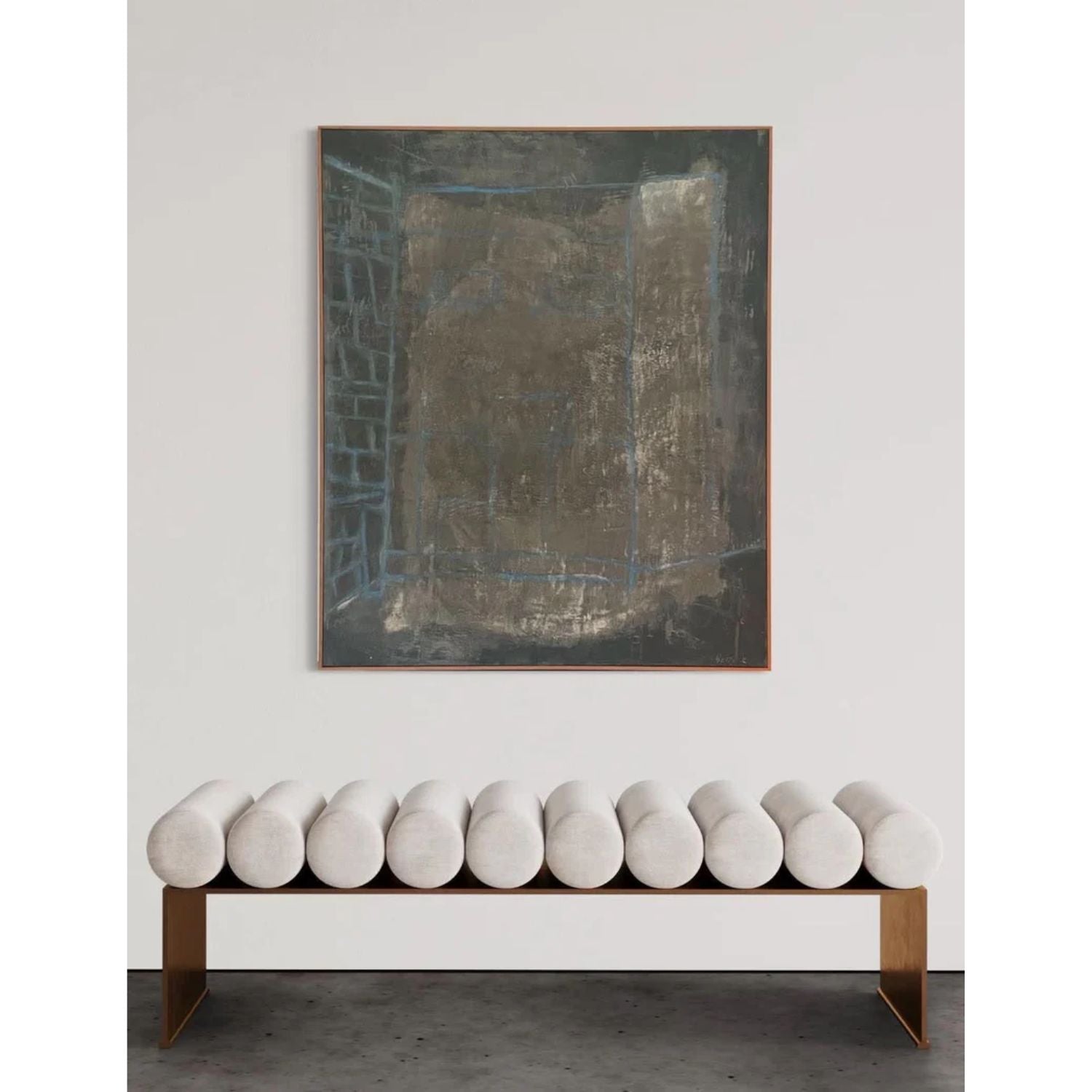 HINTSDECO Πίνακας Ζωγραφικής Πίνακας Zωγραφικής Acrylic & Plaster Με Χειροποίητη Ξύλινη Κορνίζα CHILD HOUSE (120x100) Hintsdeco