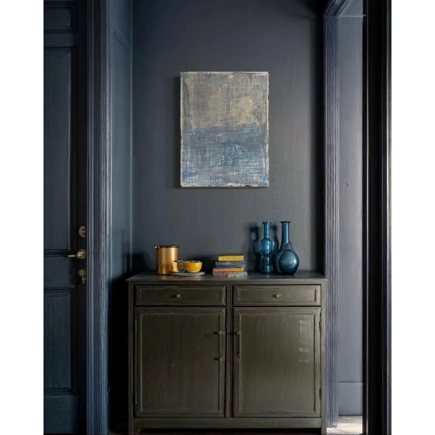 HINTSDECO Πίνακας Ζωγραφικής Πίνακας ζωγραφικής σε Ξύλο Acrylic with Oil Pastel, OMICHLI (50x40) Hintsdeco