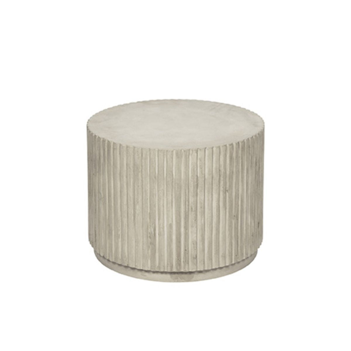 Broste Copenhagen Coffee Table Βοηθητικό τραπέζι 'Rillo' Fiberclay Antique Μπεζ Η42 Ø56 cm, Broste Copenhagen