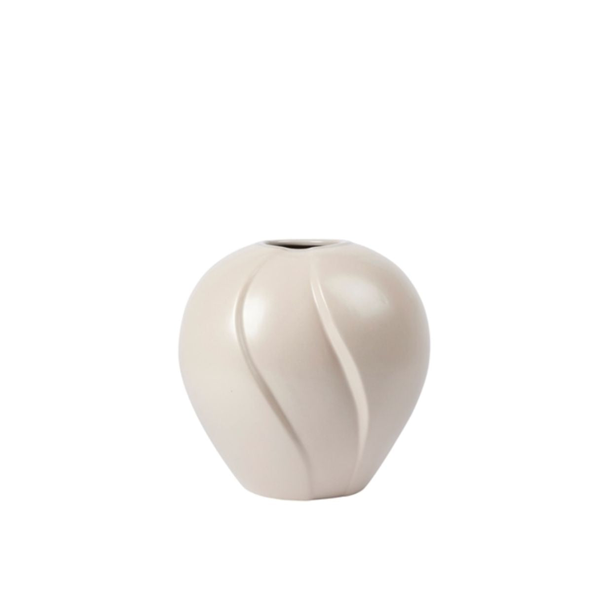 Broste Copenhagen Βάζο Βάζο Leda Κεραμικό Μπεζ Taupe H15 Ø15cm Broste Copenhagen