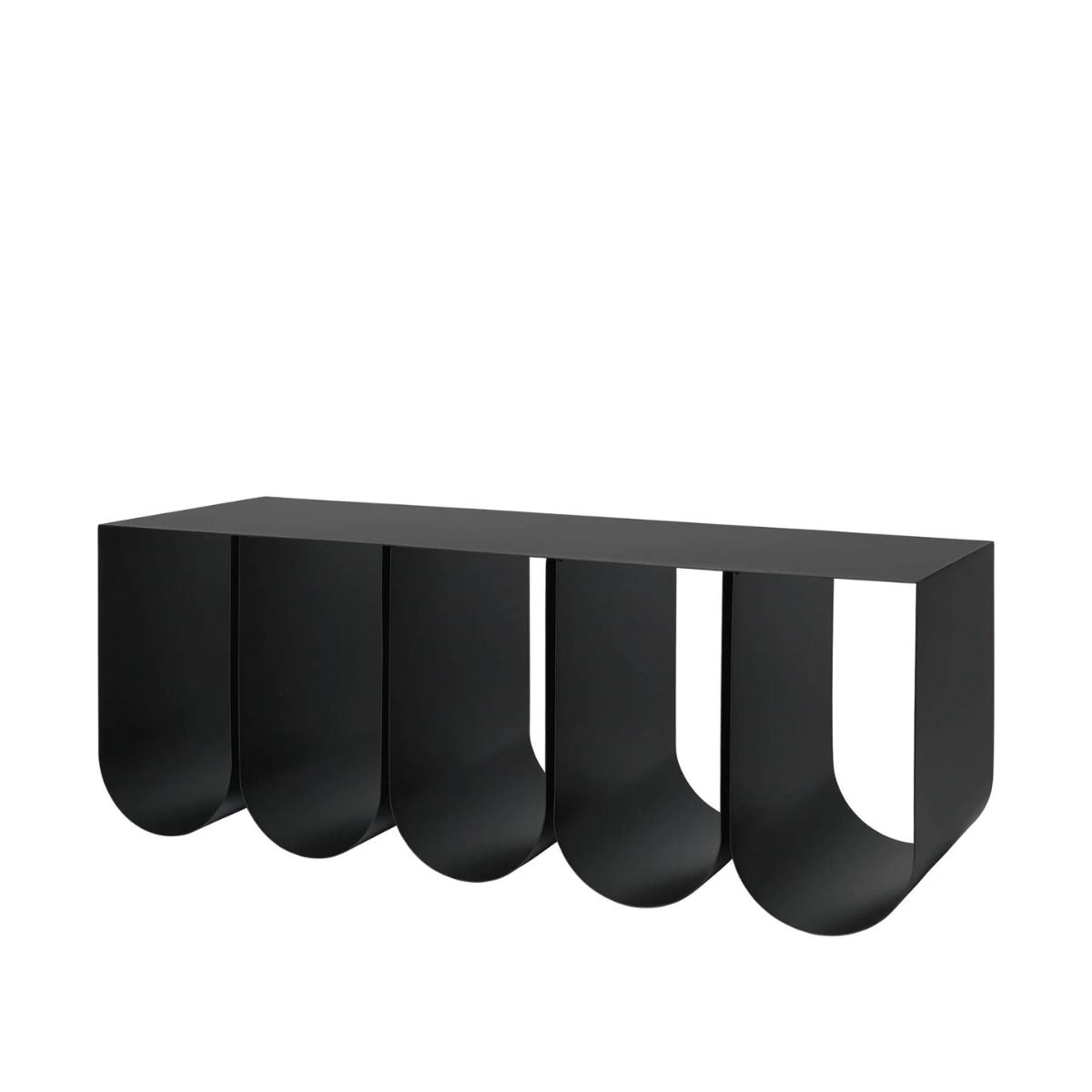 KRISTINA DAM studio bench Curved πάγκος Μαύρο 110x40x42cm KRISTINA DAM