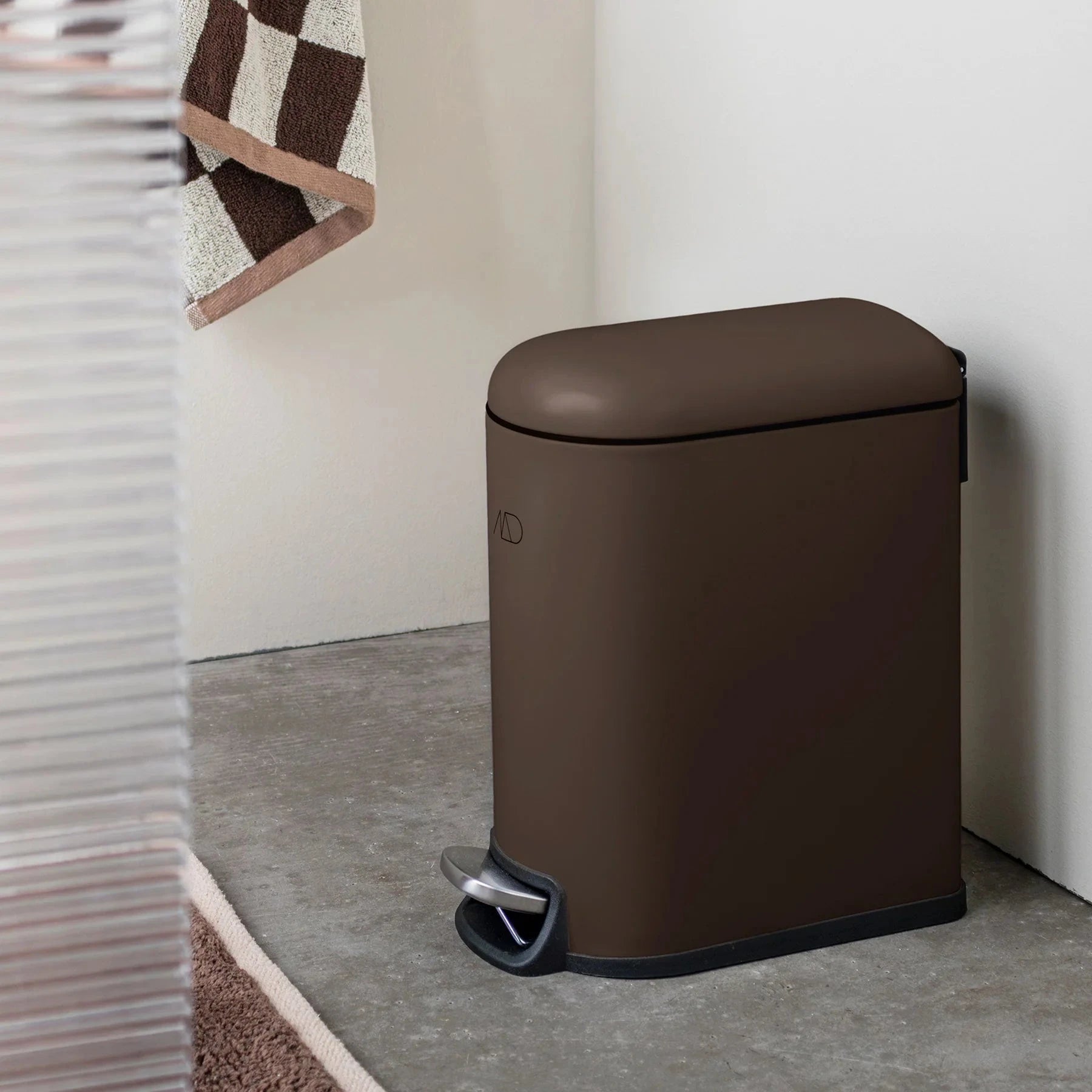 METTE DITMER Είδη Μπάνιου Κάδος Μπάνιου Mini - Walther Pedal 5 litre - Μεταλλικός Καφέ W15 x L27 x H29 cm METTE DITMER