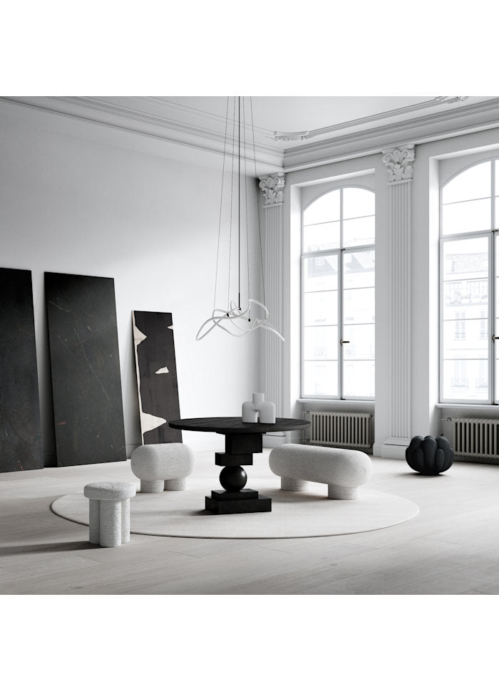 Dining Room Artist Dark Brown Rough Concrete L120xW120xH78 cm 101 COPENHAGEN