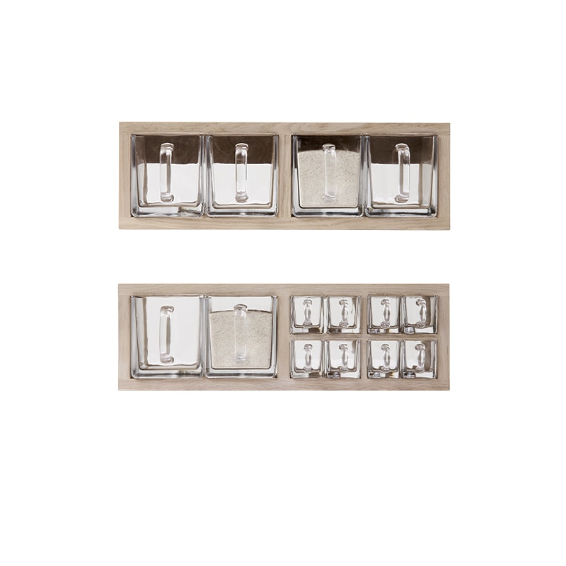 ANDERSEN Ράφι Ράφι Organizer 10 Γυάλινα Συρτάρια Δρύινο Ματ W52xL17xH18 cm ANDERSEN