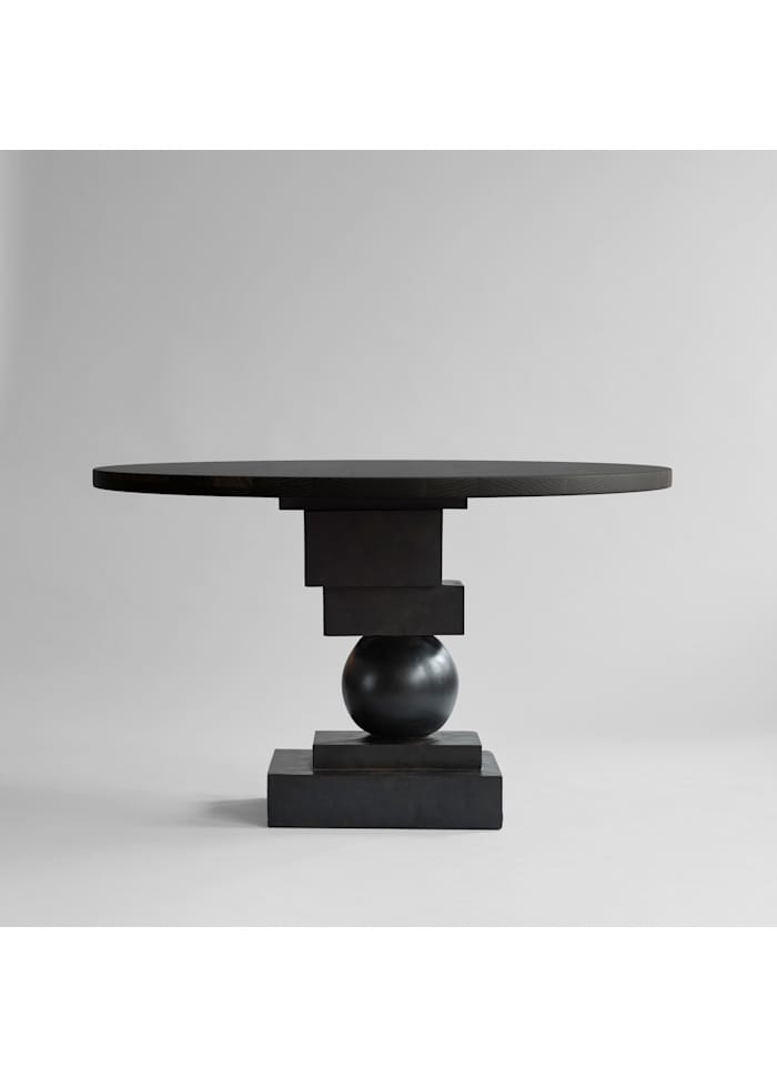 Artist Τραπέζι Φαγητού Ø120 x H81cm - Δρύινη Επιφάνεια Coffee Black Oak / Βάση Σκυρόδεμα 101 Copenhagen