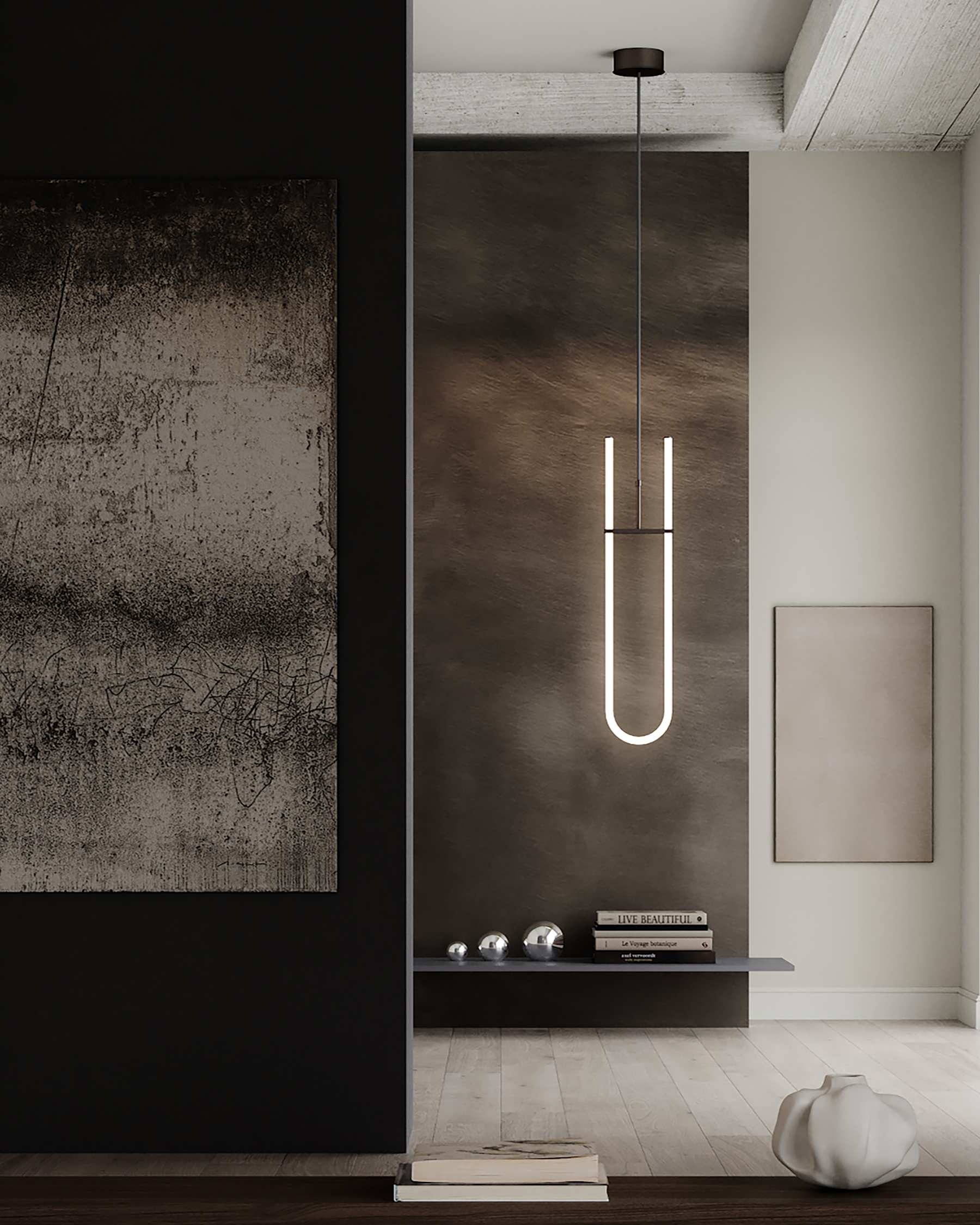 Κρεμαστό Φωτιστικό Curve Pendant Lamp - Bronze (5m) H70 x W2 x L16 cm / E14-2W-230V 101 COPENHAGEN