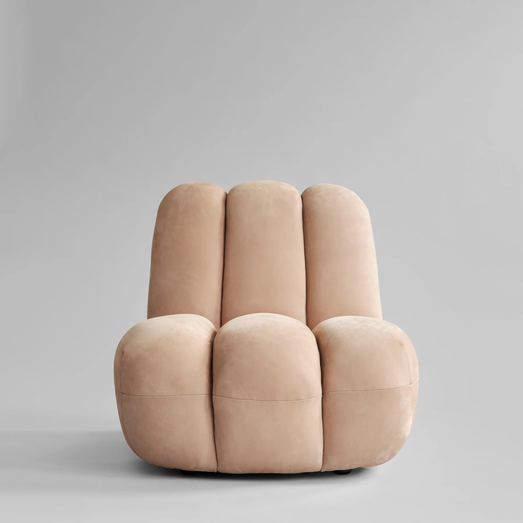 101 COPENHAGEN Πολυθρόνα Πολυθρόνα Toe Chair Δερμάτινη Nubuck Μπεζ L70xW80xH72 cm 101 COPENHAGEN