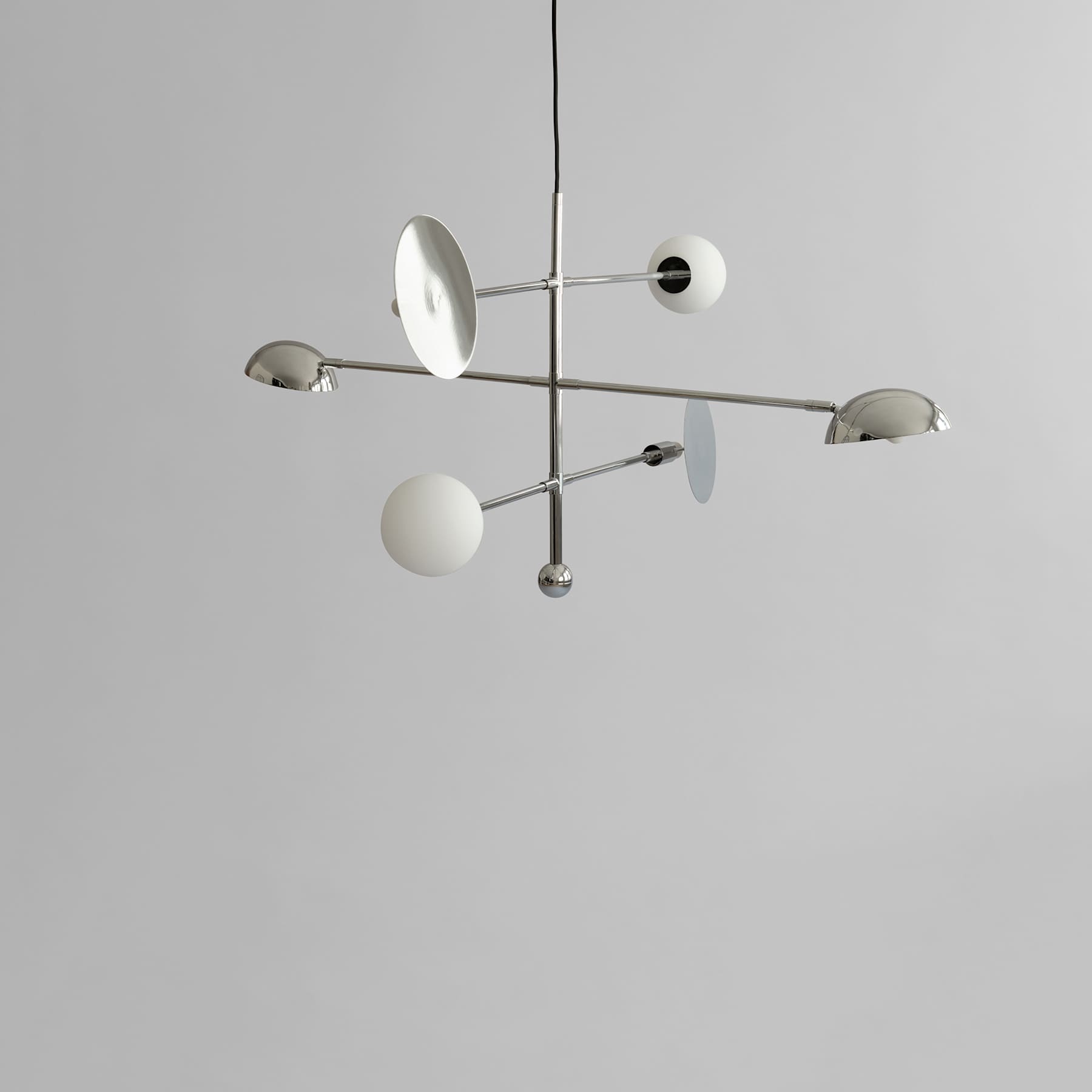 Φωτιστικό Οροφής Sahn Chandelier - Chrome (5m) L25 x W125 x H58 cm 101 COPENHAGEN